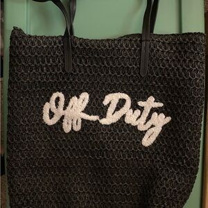 Off Duty Black Tote Beach/Vacation Bag